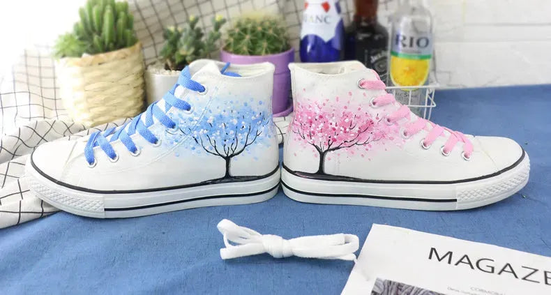 High Top Canvas Shoes For Summer And Autumn - Bellarte Enchanté High Top Canvas Shoes For Summer And Autumn